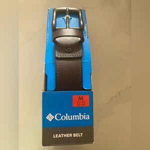 NWT Columbia Men’s Leather Belt Brown Medium Medium 32-34